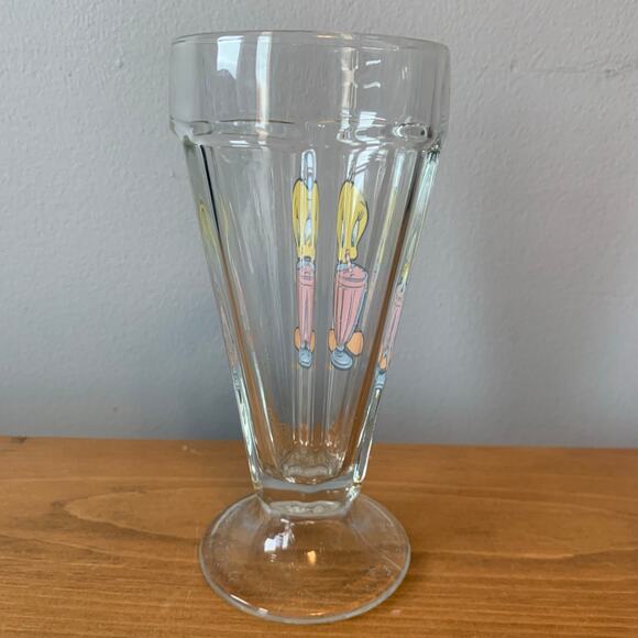 TWEETY BIRD Ice Cream Sundae Glass Vintage 1997 Warner Brothers 7" High - Picture 4 of 9